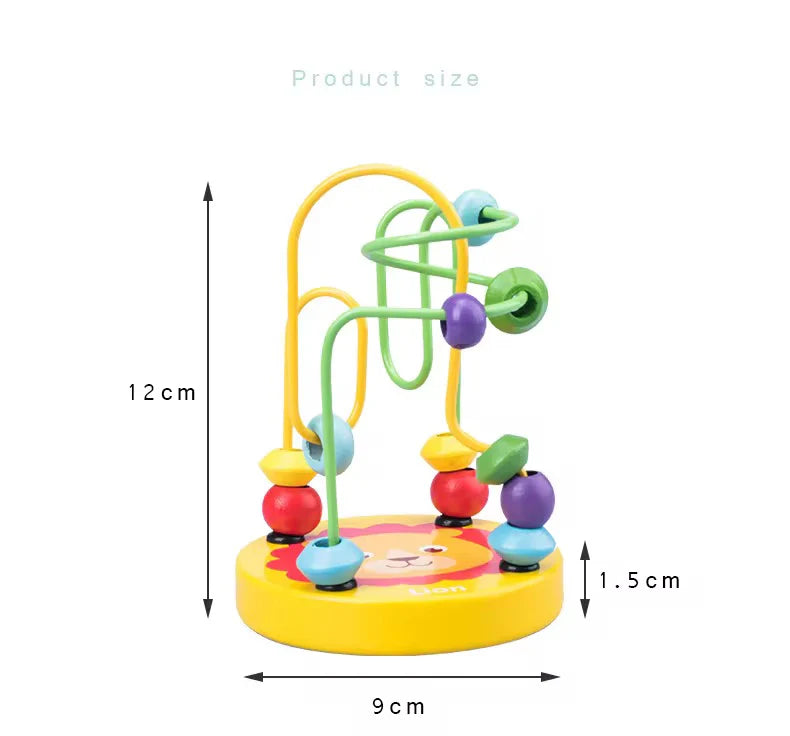 Educational Wooden Winding Bead - Toddler Montessori Toy