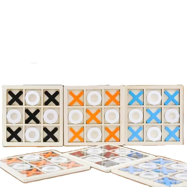Wooden Tic-Tac-Toe Board Game – Classic XO Game