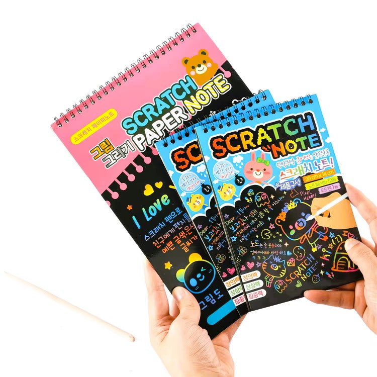 Magic Rainbow Scratch Paper Book – Colorful Drawing & Painting Experience For Kids