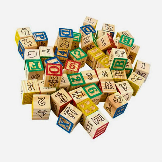 Montessori ABC Wooden Blocks- Toddler's First Learning Toy