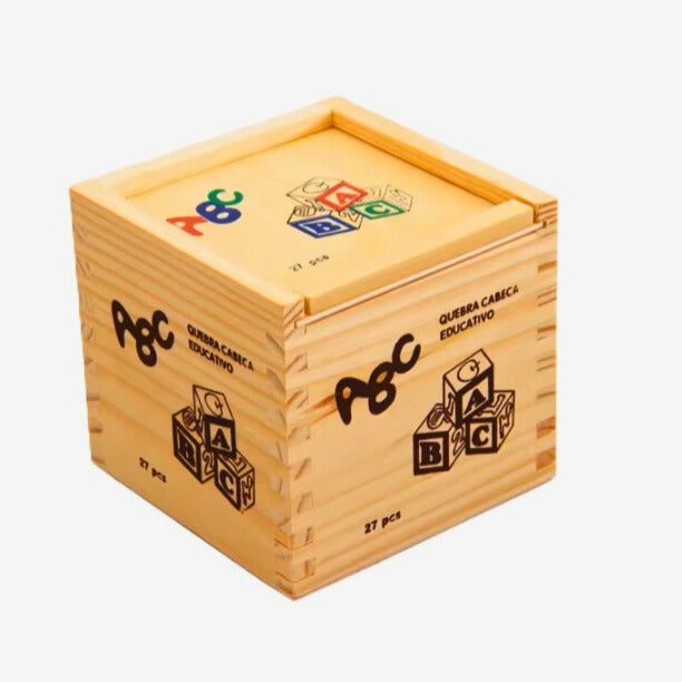 Montessori ABC Wooden Blocks- Toddler's First Learning Toy