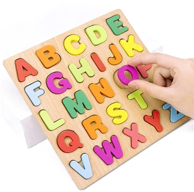 Wooden Alphabets, Numbers & Shapes for Kids