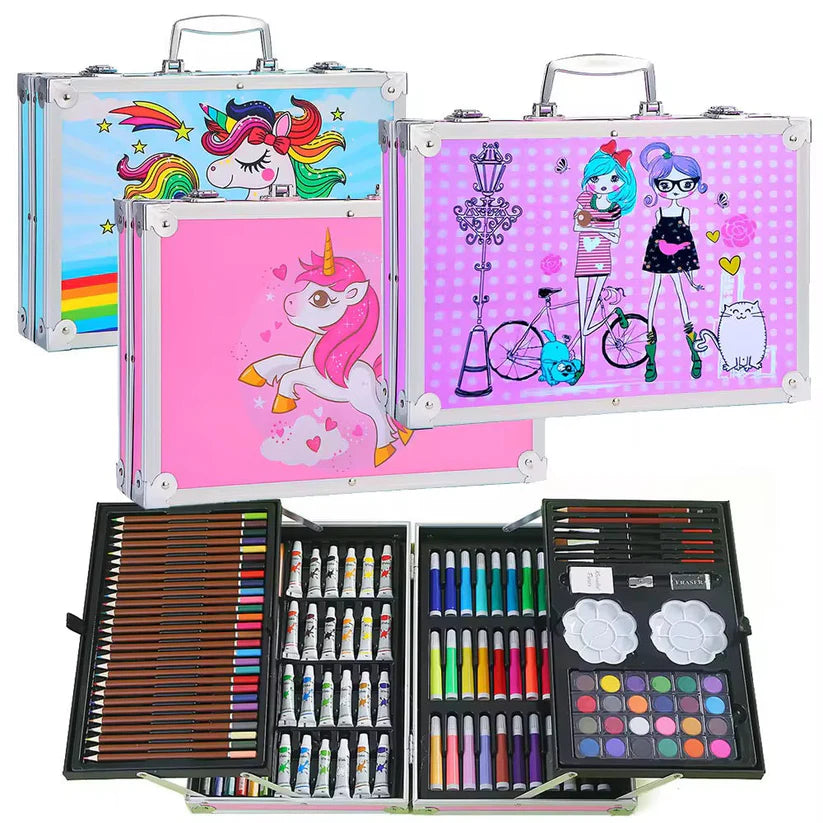 Unicorn Art Set for Kids – All-in-1 Drawing & Painting Kit 145 Pcs Box
