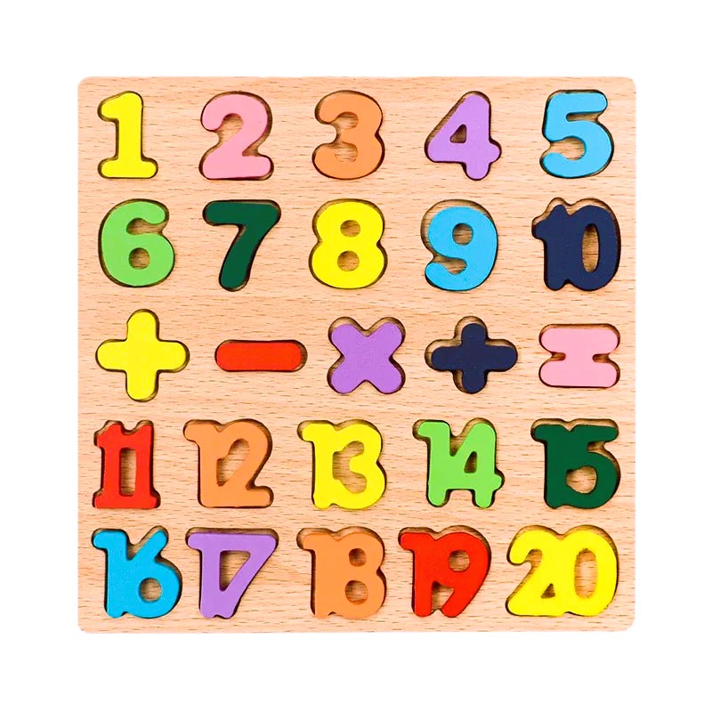 Wooden Alphabets, Numbers & Shapes for Kids