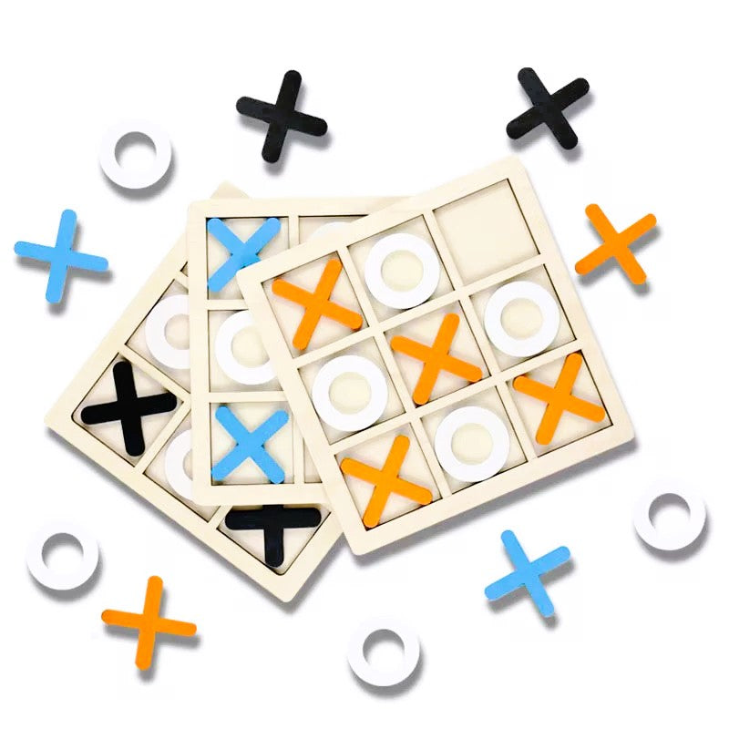 Wooden Tic-Tac-Toe Board Game – Classic XO Game