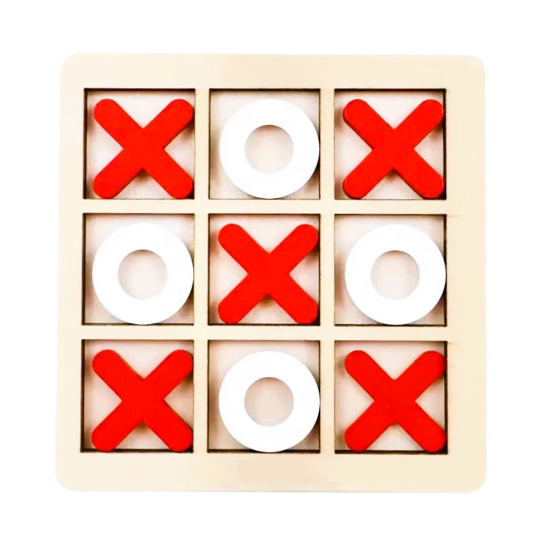 Wooden Tic-Tac-Toe Board Game – Classic XO Game
