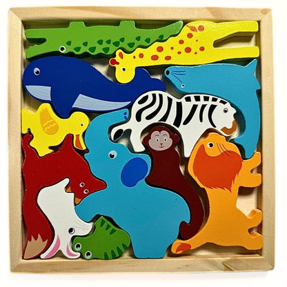 Colorful Wooden Puzzle | Early Learning Toy for Children