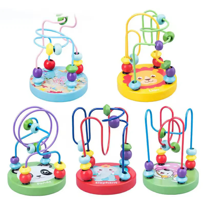 Educational Wooden Winding Bead - Toddler Montessori Toy