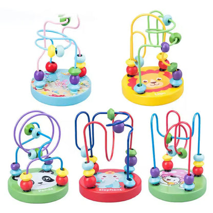 Educational Wooden Winding Bead - Toddler Montessori Toy