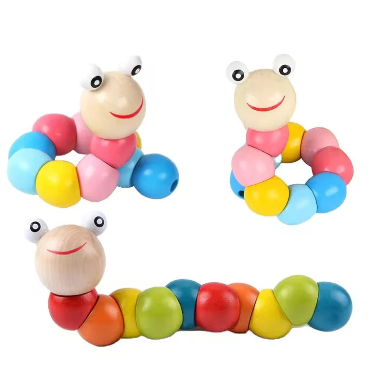 Wooden Caterpillar – Colorful Toy For Toddlers