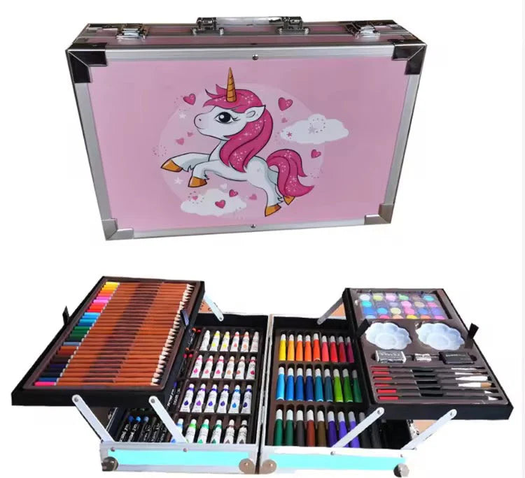 Unicorn Art Set for Kids – All-in-1 Drawing & Painting Kit 145 Pcs Box