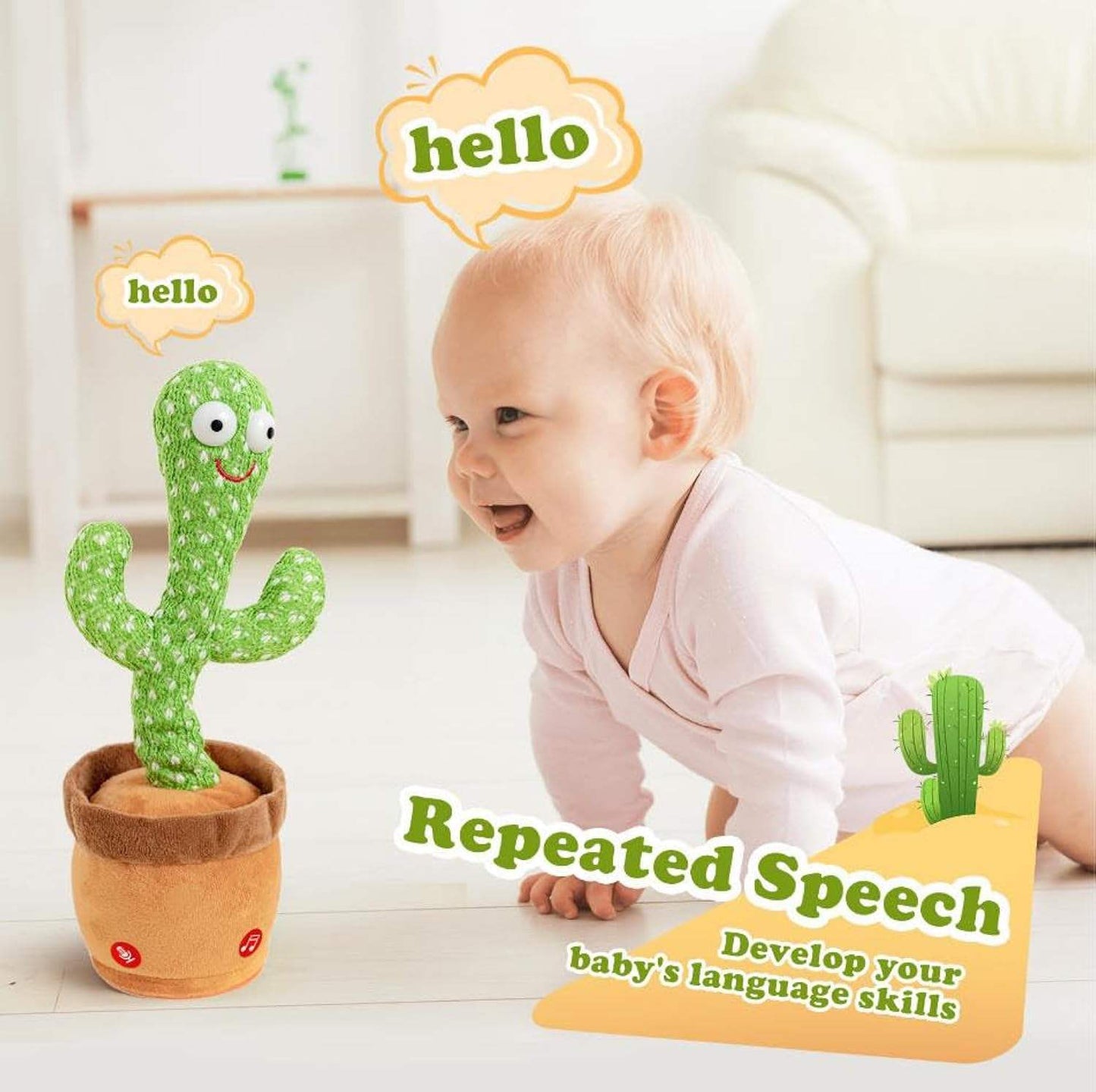 Dancing Talking Cactus Toy (Rechargeable)