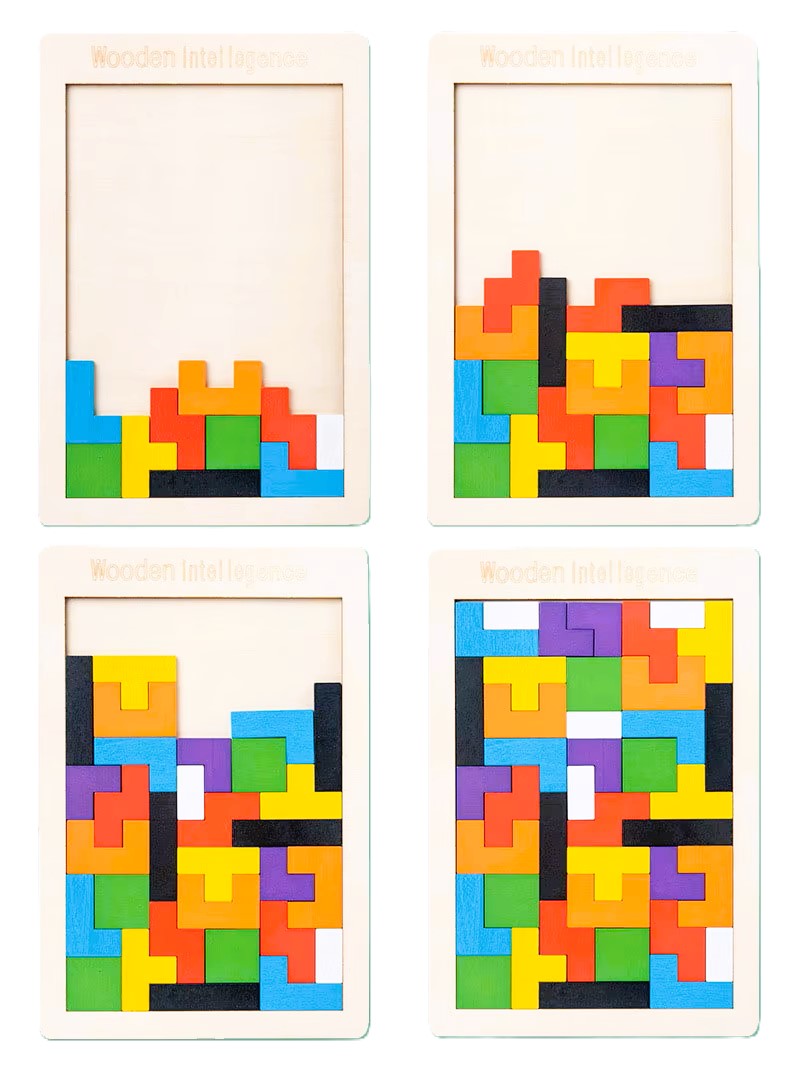 Wooden Puzzle Toy - 3D Jigsaw Wood Intelligence Puzzle