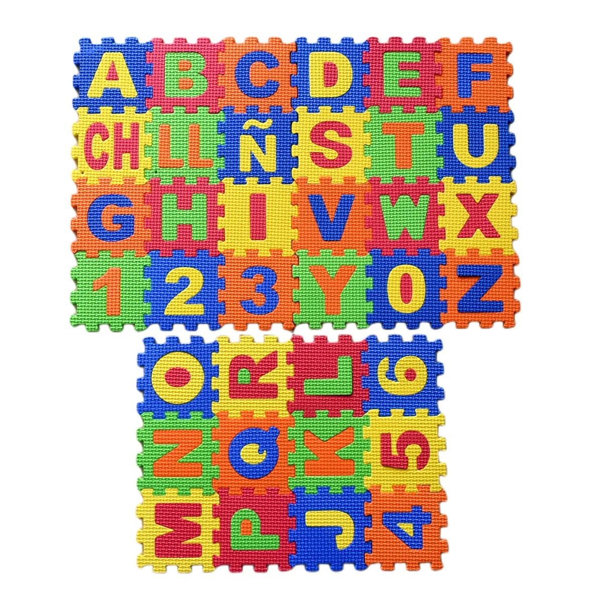 EVA Puzzle Mat-Interlocking Alphabet & Number Tiles