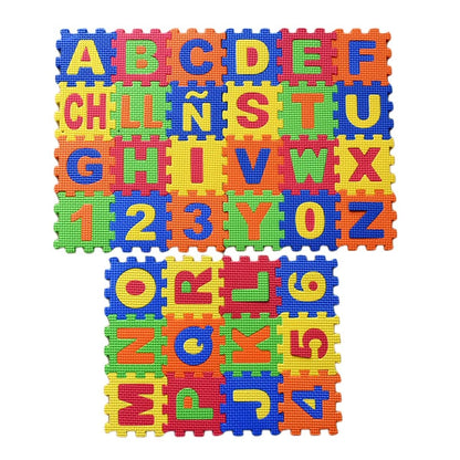 EVA Puzzle Mat-Interlocking Alphabet & Number Tiles