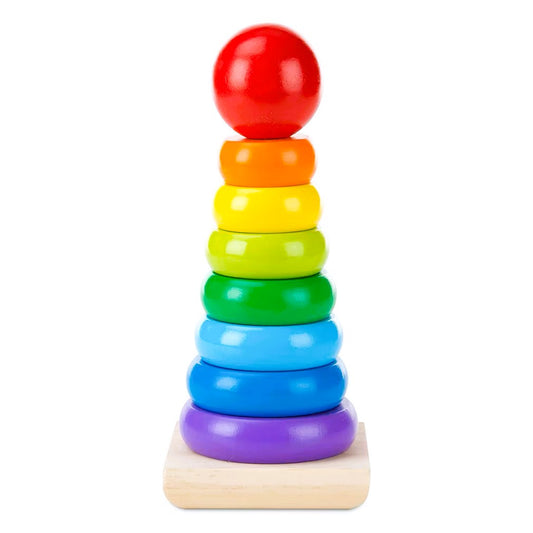 Wooden Rainbow Stacker Ring Toy – Educational Toy for Kids