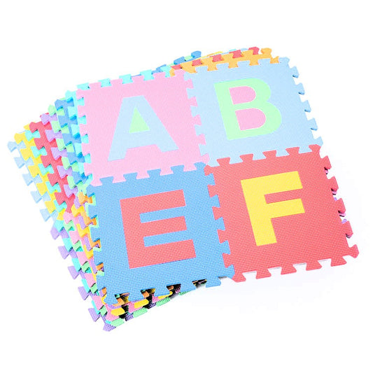 EVA Puzzle Mat-Interlocking Alphabet & Number Tiles