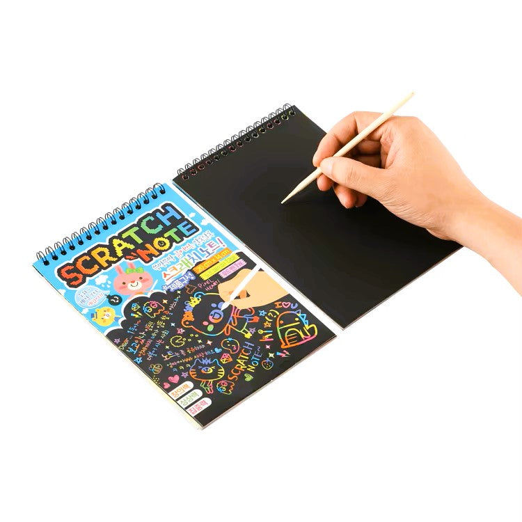 Magic Rainbow Scratch Paper Book – Colorful Drawing & Painting Experience For Kids