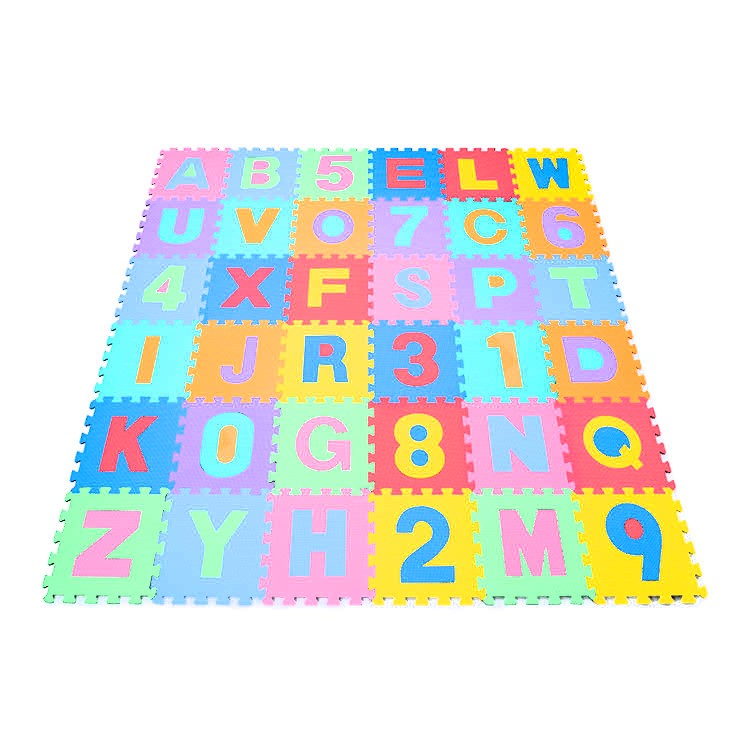 EVA Puzzle Mat-Interlocking Alphabet & Number Tiles