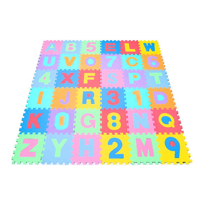 EVA Puzzle Mat-Interlocking Alphabet & Number Tiles