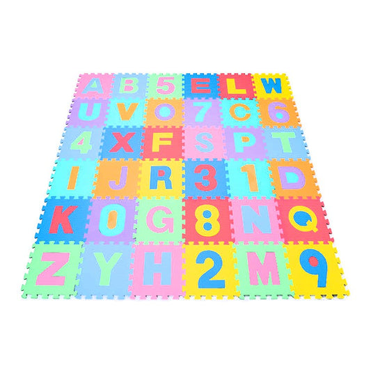 EVA Puzzle Mat-Interlocking Alphabet & Number Tiles