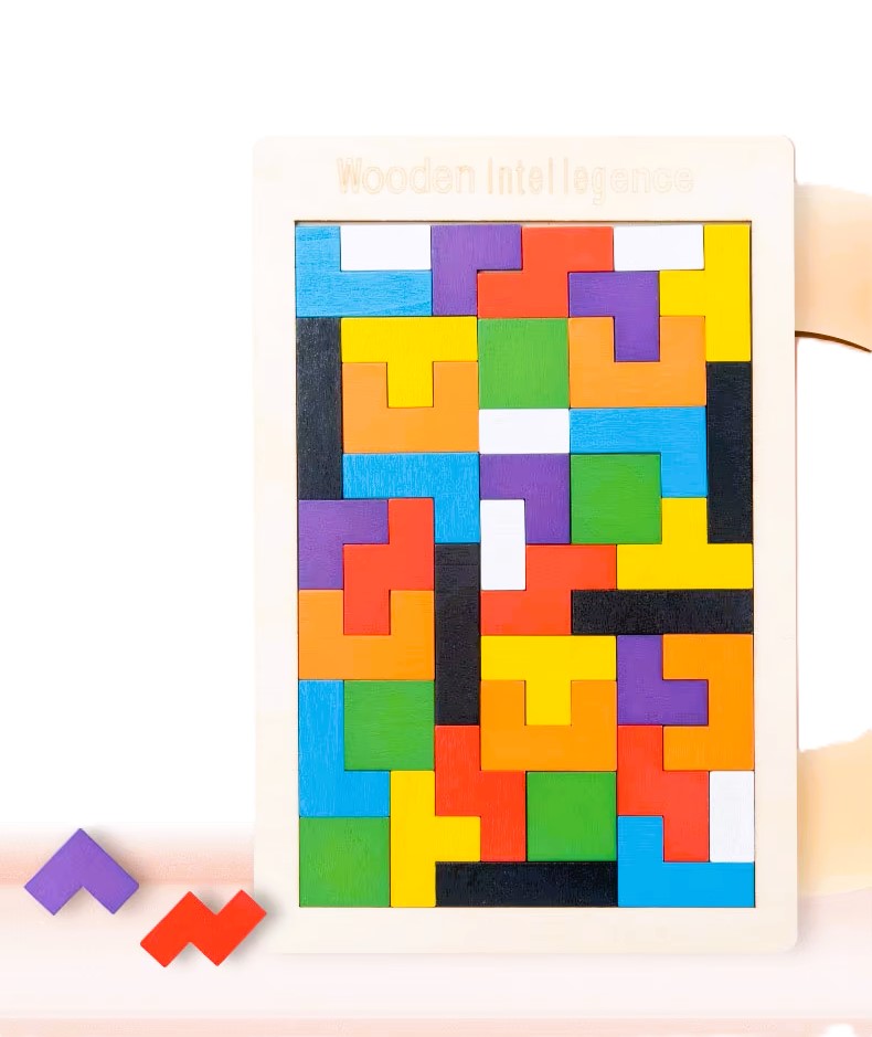 Wooden Puzzle Toy - 3D Jigsaw Wood Intelligence Puzzle