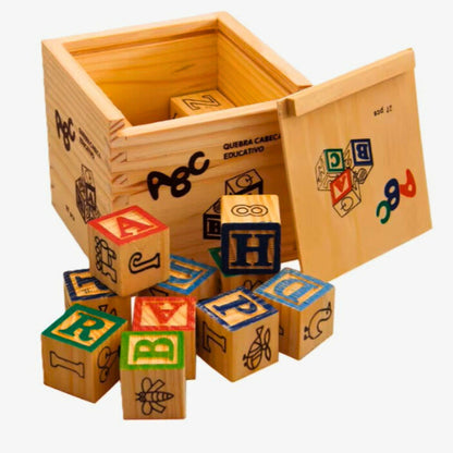Montessori ABC Wooden Blocks- Toddler's First Learning Toy