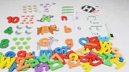 3-In-1 Wooden Numbers & Letters Matching and Tracing Flashcard Set